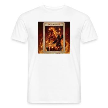 Feuriges Pferd, der Magier - Männer T-Shirt - Weiß - Vorne - AI Model Male 178 dark (178cm)