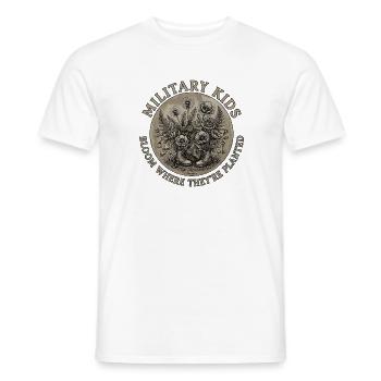 Militärkinder blühen dort auf, wo sie gepflanzt si - Männer T-Shirt - Weiß - Vorne - AI Model Male 178 dark (178cm)