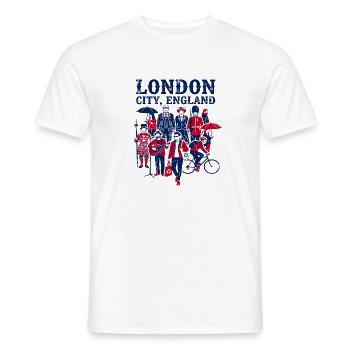 People Of London City England United Kingdom - Männer T-Shirt - Weiß - Vorne - AI Model Male 178 dark (178cm)