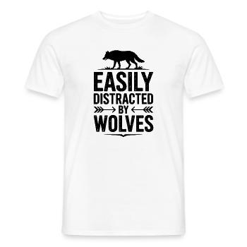 Wölfe Sprüche Wolf Lustiges Wölfe Geschenk - Männer T-Shirt - Weiß - Vorne - AI Model Male 178 dark (178cm)