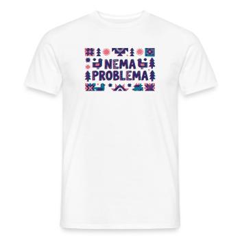 Nema Problema Shirt Lustig Balkan Jugo Geschenk - Männer T-Shirt - Weiß - Vorne - AI Model Male 178 dark (178cm)