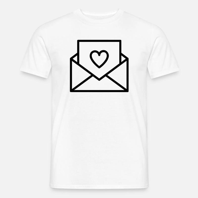 Liebesbrief - Männer T-Shirt - Weiß