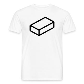 brique - T-shirt homme - blanc - Devant - AI Model Male 178 dark (178cm)