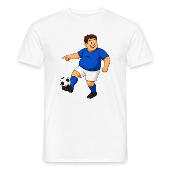 Footballers in action - Men's T-Shirt - white - Front - AI Model Male 178 dark (178cm)