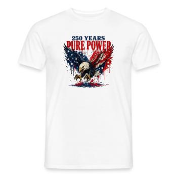 250 Jahre Pure Kraft Adler - Männer T-Shirt - Weiß - Vorne - AI Model Male 178 dark (178cm)
