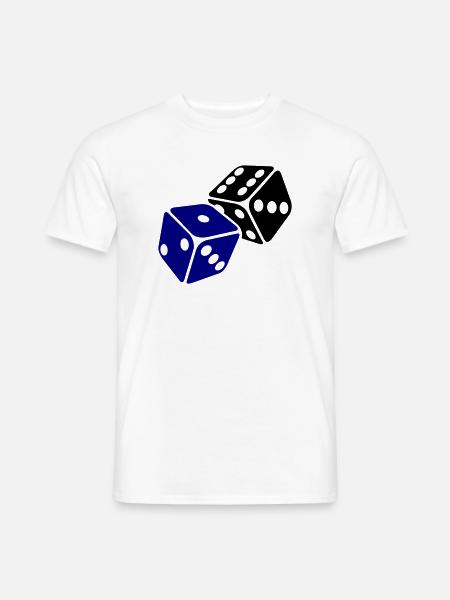 Blue Cube Minimal Design - Men's T-Shirt - white