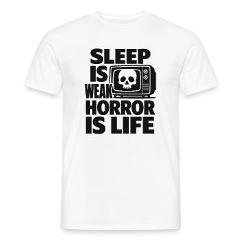 Horror Movies Heal People Humor - Männer T-Shirt - Weiß - Vorne - AI Model Male 178 dark (178cm)