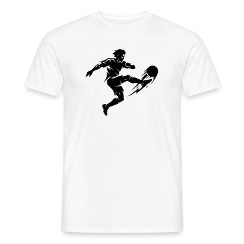 Footballer Silhouette - Men's T-Shirt - white - Front - AI Model Male 178 dark (178cm)