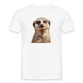 Meerkat Erdmännchen - Männer T-Shirt - Weiß - Vorne - AI Model Male 178 dark (178cm)