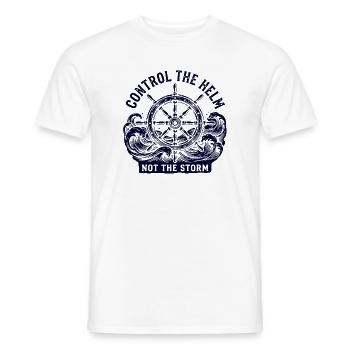 Control The Helm - Men's T-Shirt - white - Front - AI Model Male 178 dark (178cm)
