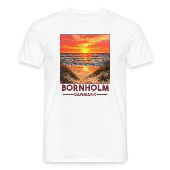 Ostsee Sonenuntergang Bornholm - Männer T-Shirt - Weiß - Vorne - AI Model Male 178 dark (178cm)