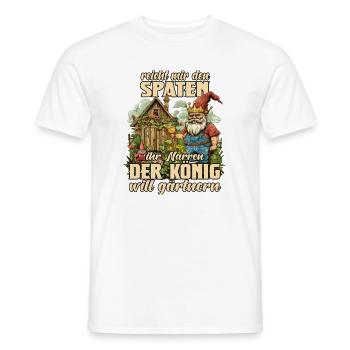Schrebergarten Garten König Gartenarbeit Garten - Männer T-Shirt - Weiß - Vorne - AI Model Male 178 dark (178cm)