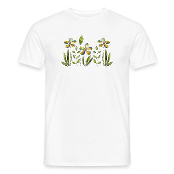 Fleur - T-shirt homme - blanc - Devant - AI Model Male 178 dark (178cm)