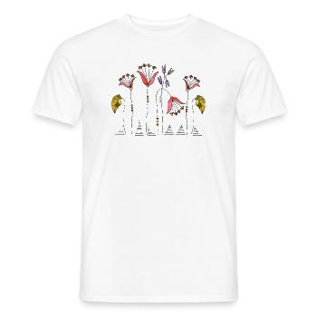 Fleur - T-shirt homme - blanc - Devant - AI Model Male 178 dark (178cm)
