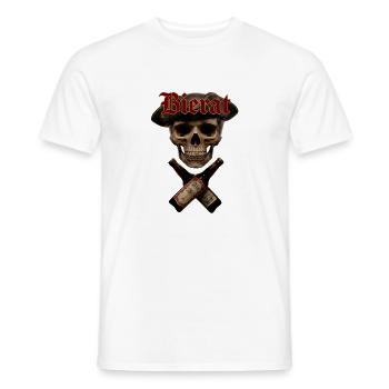 Totenkopf  Bierflaschen - Männer T-Shirt - Weiß - Vorne - AI Model Male 178 dark (178cm)