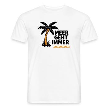 Orangen Palme am Meer - Männer T-Shirt - Weiß - Vorne - AI Model Male 178 dark (178cm)