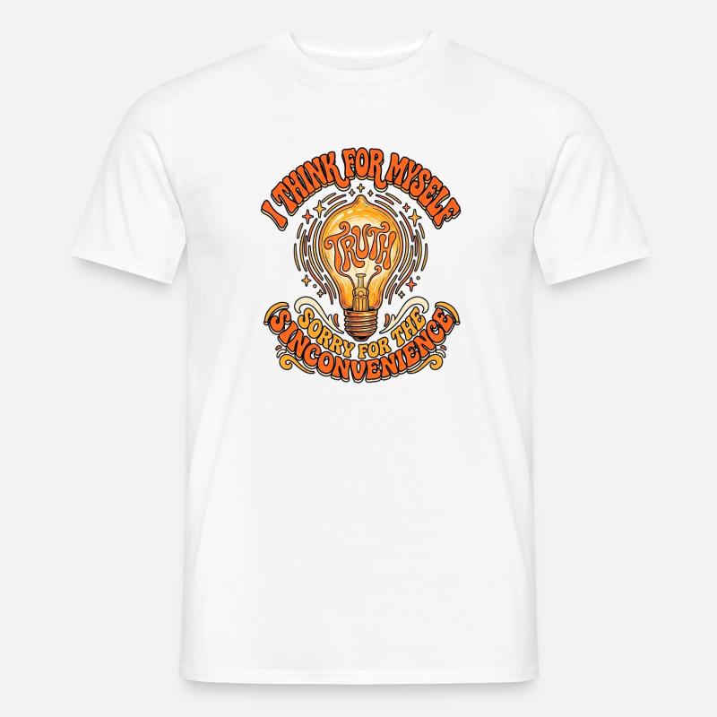 Think For Myself - Männer T-Shirt - Weiß