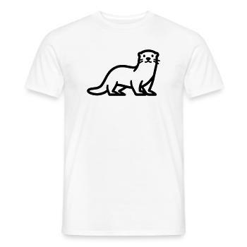loutre - T-shirt homme - blanc - Devant - AI Model Male 178 dark (178cm)