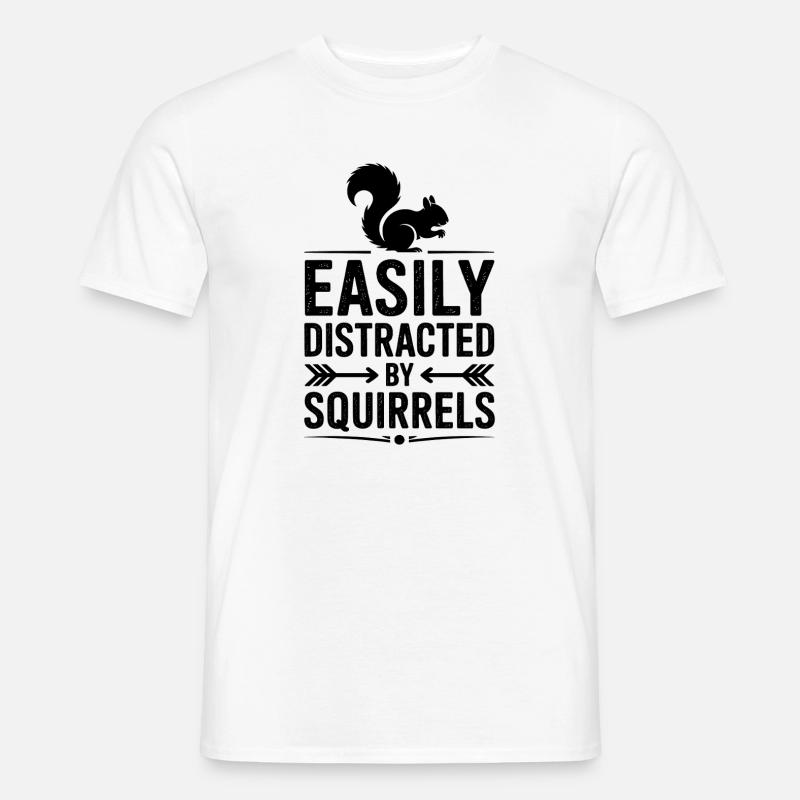 Eichhörnchen Sprüche Lustig Eichhörnchen Geschenk - Männer T-Shirt - Weiß