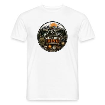 Mach Dein Ding Outdoor Abenteuer - Männer T-Shirt - Weiß - Vorne - AI Model Male 178 dark (178cm)