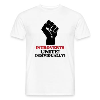 Introvertierte schließen sich zusammen - Männer T-Shirt - Weiß - Vorne - AI Model Male 178 dark (178cm)
