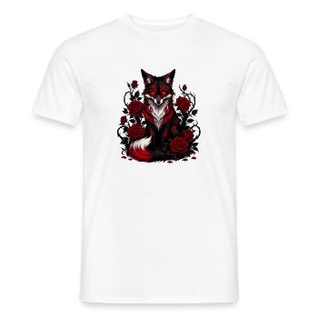 Gothischer Fuchs mit Rosen - Männer T-Shirt - Weiß - Vorne - AI Model Male 178 dark (178cm)