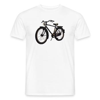 Retro Fahrrad Silhouette - Männer T-Shirt - Weiß - Vorne - AI Model Male 178 dark (178cm)
