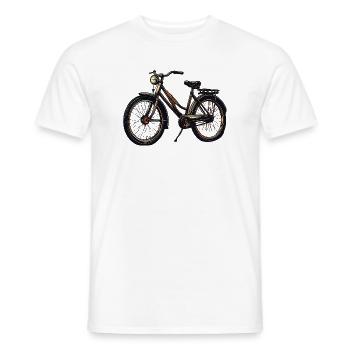 Silhouette de vélo vintage - T-shirt homme - blanc - Devant - AI Model Male 178 dark (178cm)