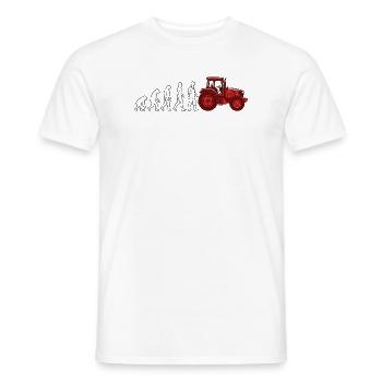 Evolution Farmer Farmer Tractor - Men's T-Shirt - white - Front - AI Model Male 178 dark (178cm)
