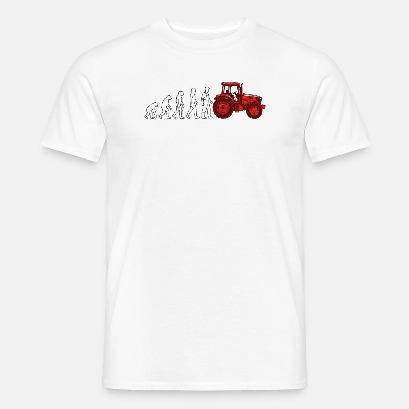 Evolution Farmer Farmer Traktor - Männer T-Shirt - Weiß