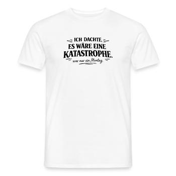 Ich dachte... es war nur ein Montag - Männer T-Shirt - Weiß - Vorne - AI Model Male 178 dark (178cm)
