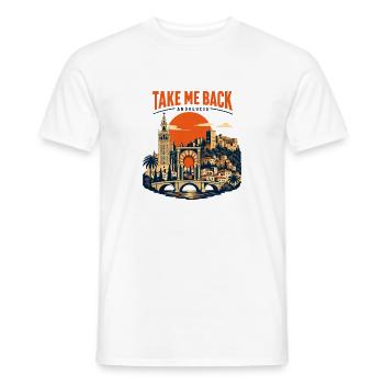 Andalusia Skyline Take Me Back Spain Travel Memory - Männer T-Shirt - Weiß - Vorne - AI Model Male 178 dark (178cm)