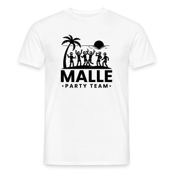 Malle Party Team Holiday - Men's T-Shirt - white - Front - AI Model Male 178 dark (178cm)