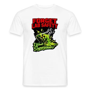 Lab-Safety Goodbye: Superpowers - Men's T-Shirt - white - Front - AI Model Male 178 dark (178cm)