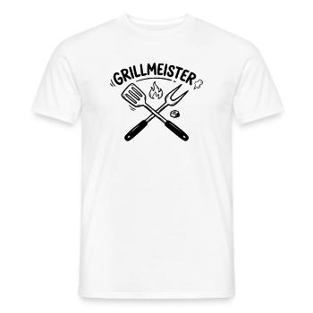 Grill Master BBQ Grilling Pitmaster Men - Men's T-Shirt - white - Front - AI Model Male 178 dark (178cm)