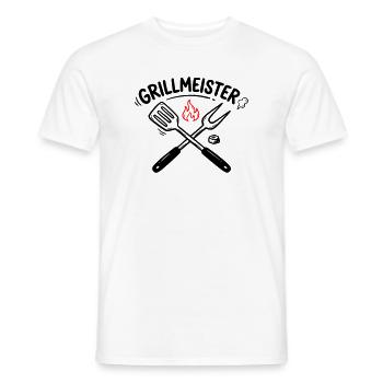 Grillmeister BBQ Grillen Pitmaster Männer - Männer T-Shirt - Weiß - Vorne - AI Model Male 178 dark (178cm)