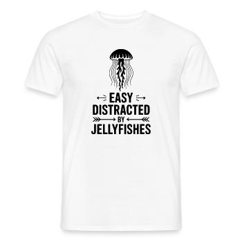 Jellyfish Sayings Jellyfish Funny Jellyfish Gift - Men's T-Shirt - white - Front - AI Model Male 178 dark (178cm)