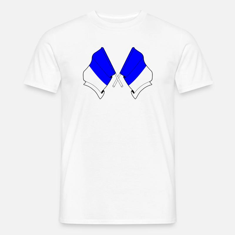 Spa Twin Flags - Männer T-Shirt - Weiß