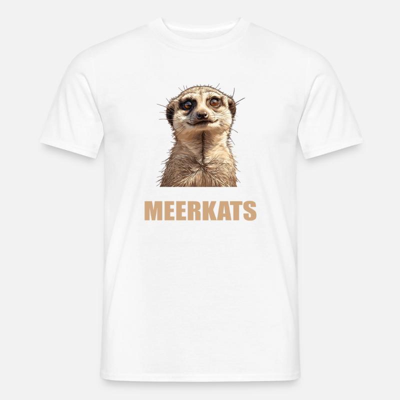 Suricate Erdmännchen - T-shirt homme - blanc