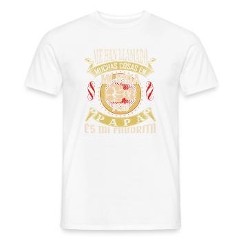 Papá Es Mi Favorita – Spanish Father’s Day  - Men's T-Shirt - white - Front - AI Model Male 178 dark (178cm)