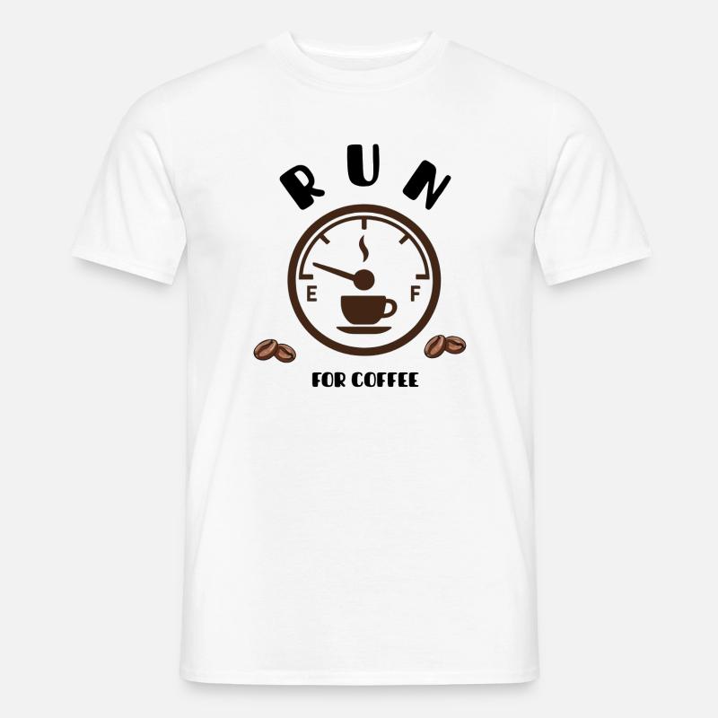 Coffee Pointer Dial Design - Men's T-Shirt - white