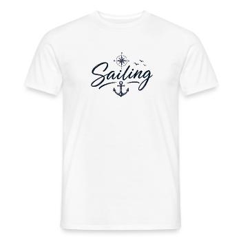 Sailing Love - Men's T-Shirt - white - Front - AI Model Male 178 dark (178cm)
