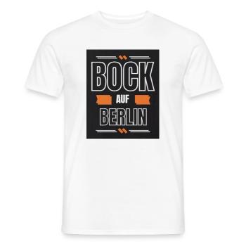 Bock auf Berlin – Retro Typo Shirt - Männer T-Shirt - Weiß - Vorne - AI Model Male 178 dark (178cm)