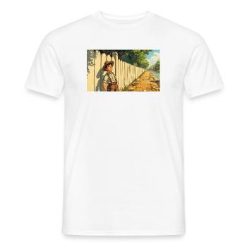 Tom Sawyer The Mississippi Adventures Comic - Männer T-Shirt - Weiß - Vorne - AI Model Male 178 dark (178cm)
