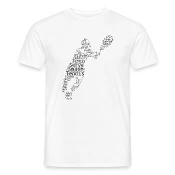 Idée cadeau pour un tennis avec tennis - T-shirt homme - blanc - Devant - AI Model Male 178 dark (178cm)