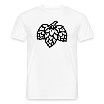 Hops Barley Malt Brewery - Men's T-Shirt - white - Front - AI Model Male 178 dark (178cm)