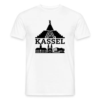 Kassel Wahrzeichen Silhouette - Männer T-Shirt - Weiß - Vorne - AI Model Male 178 dark (178cm)