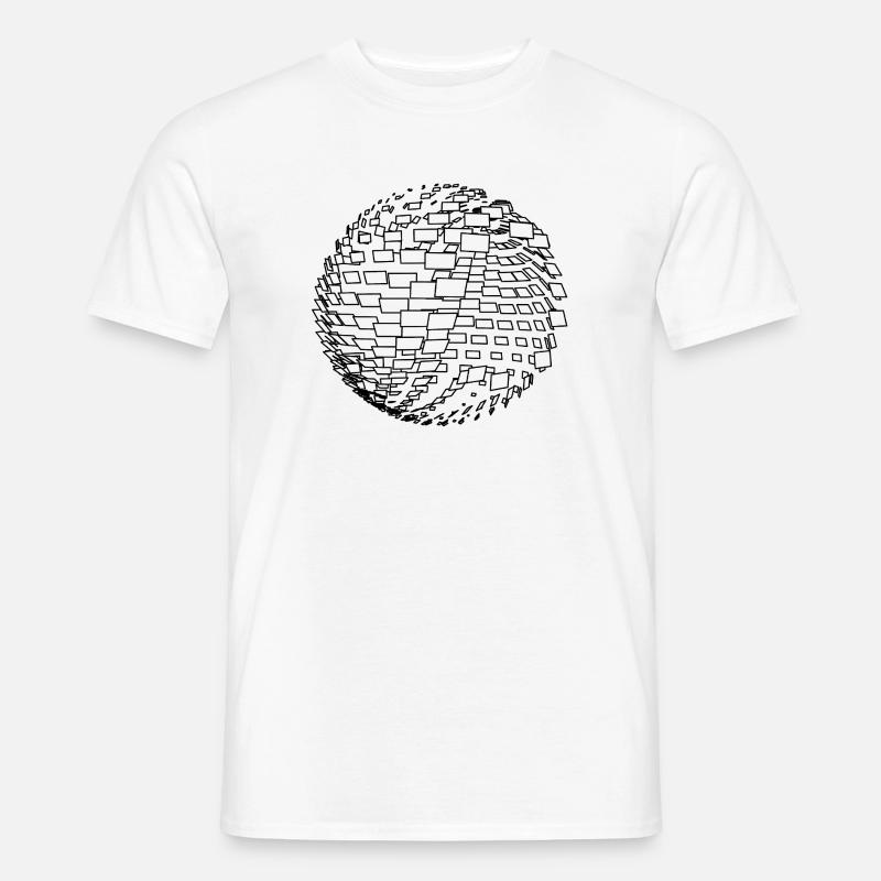 Parametric Sphere - Men's T-Shirt - white