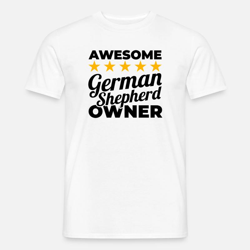 Bester Schäferhund Besitzer - Männer T-Shirt - Weiß