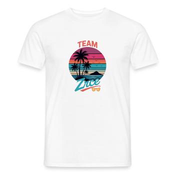 Team Zrce Sunset Beach - Men's T-Shirt - white - Front - AI Model Male 178 dark (178cm)